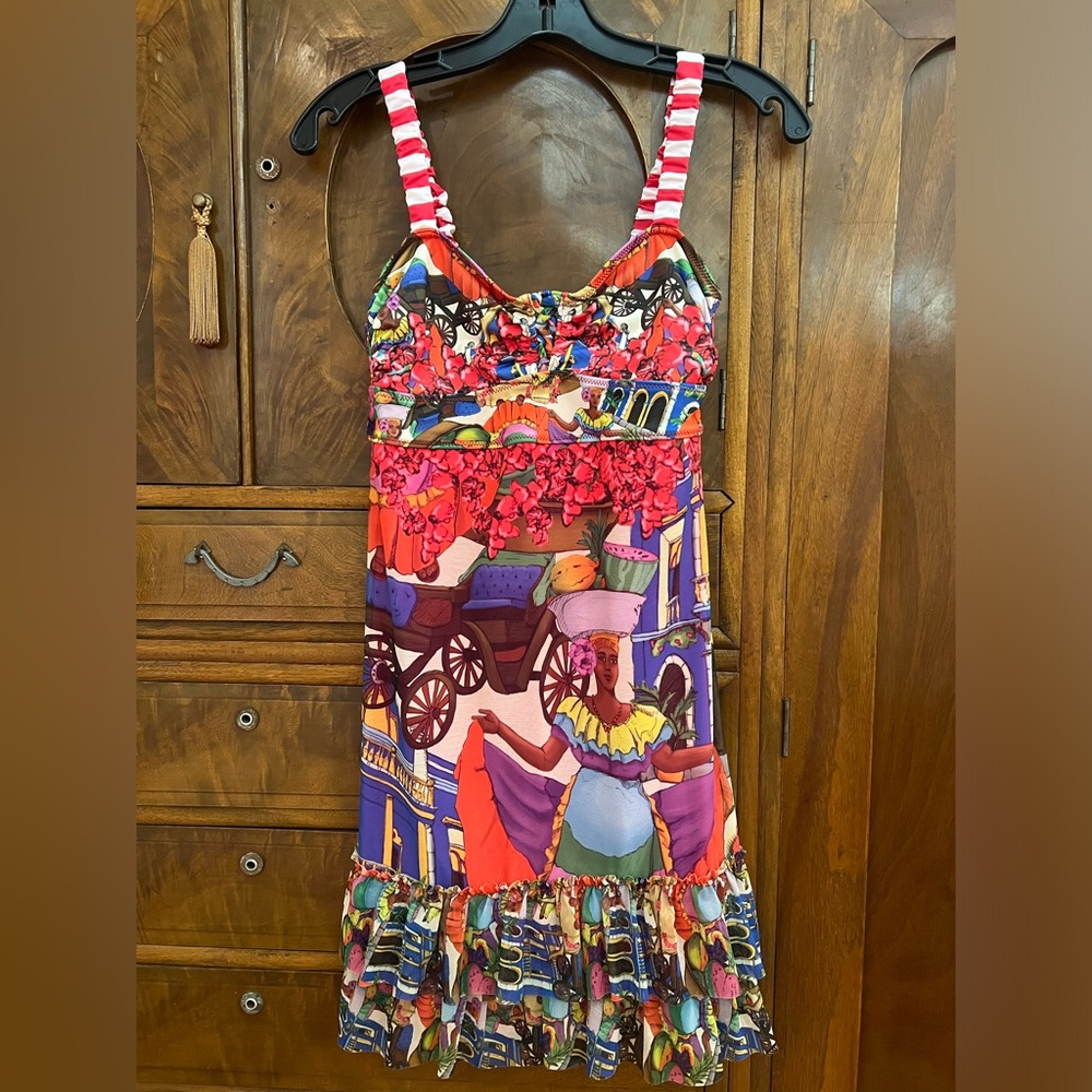 Agua Bendita Printed mini Dress S